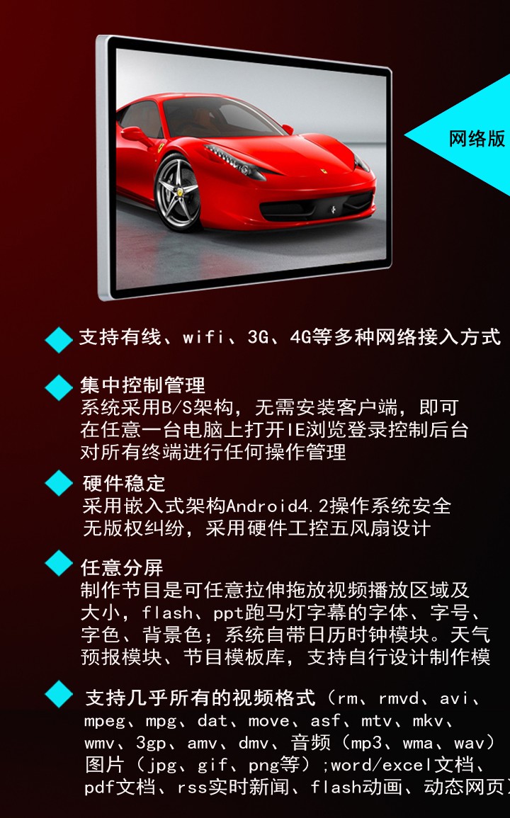 19寸壁掛式液晶廣告機(jī) 19寸壁掛式液晶廣告機(jī)